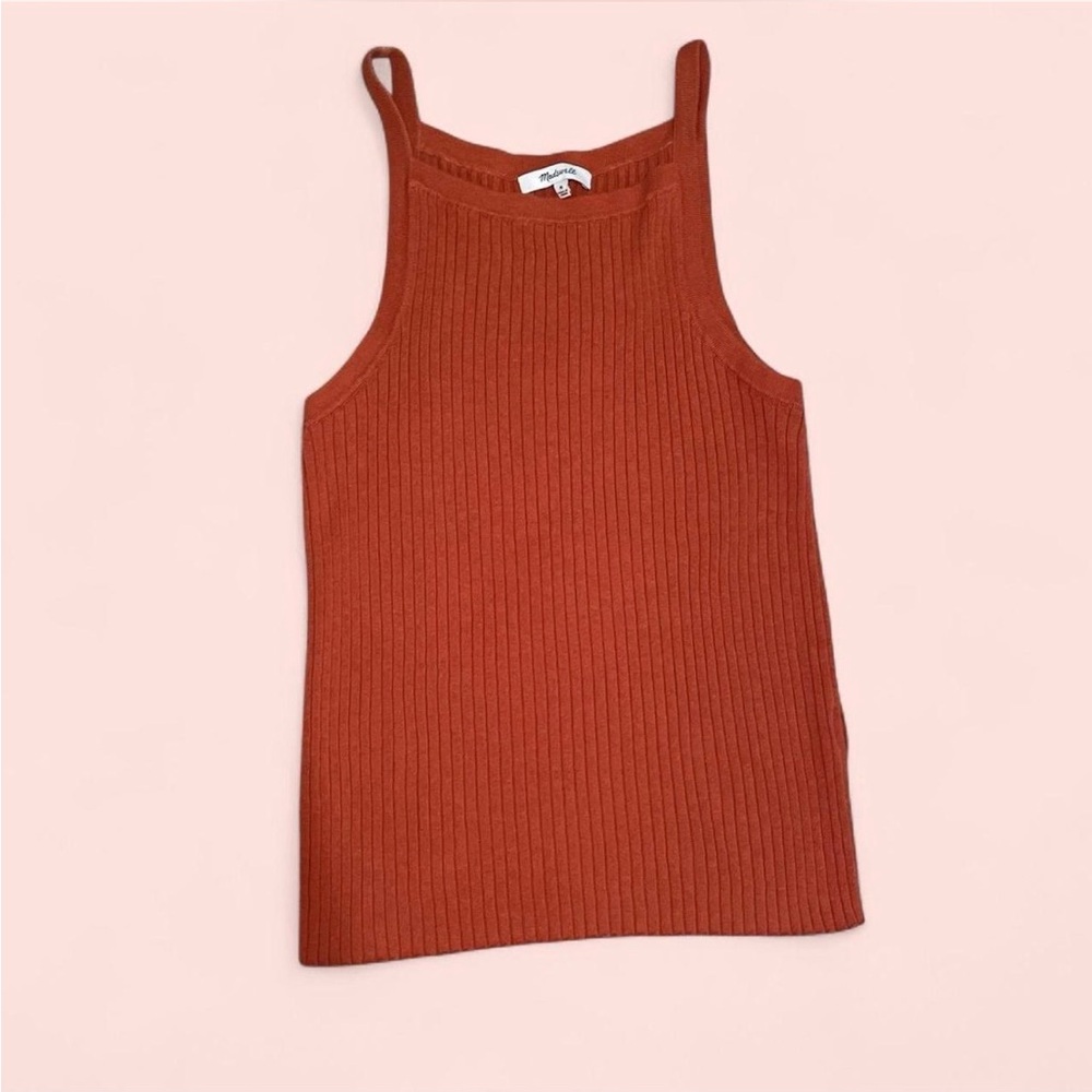 Rust Ribbed Tank Top
